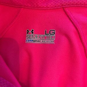 EUC Under Armour Half Zip Hot Pink Cold Gear Ladies Large